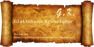 Glattstein Krisztofer névjegykártya